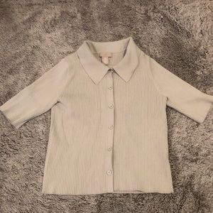 H&M Ribbed Knit Blouse